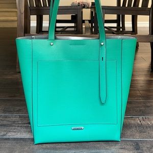 Rebecca Minkoff Stella Leather Large Green Tote